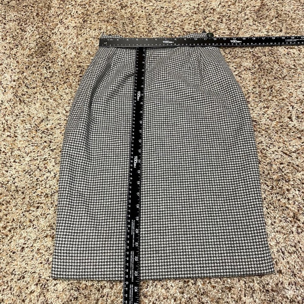 Vintage Valentino Boutique Skirt Checkered Black White Size 4‎ Made In Italy - Picture 3 of 5